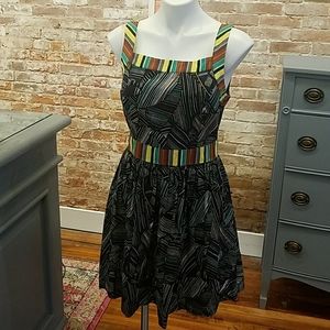 Summer Cotton Blend Multicolor Dress